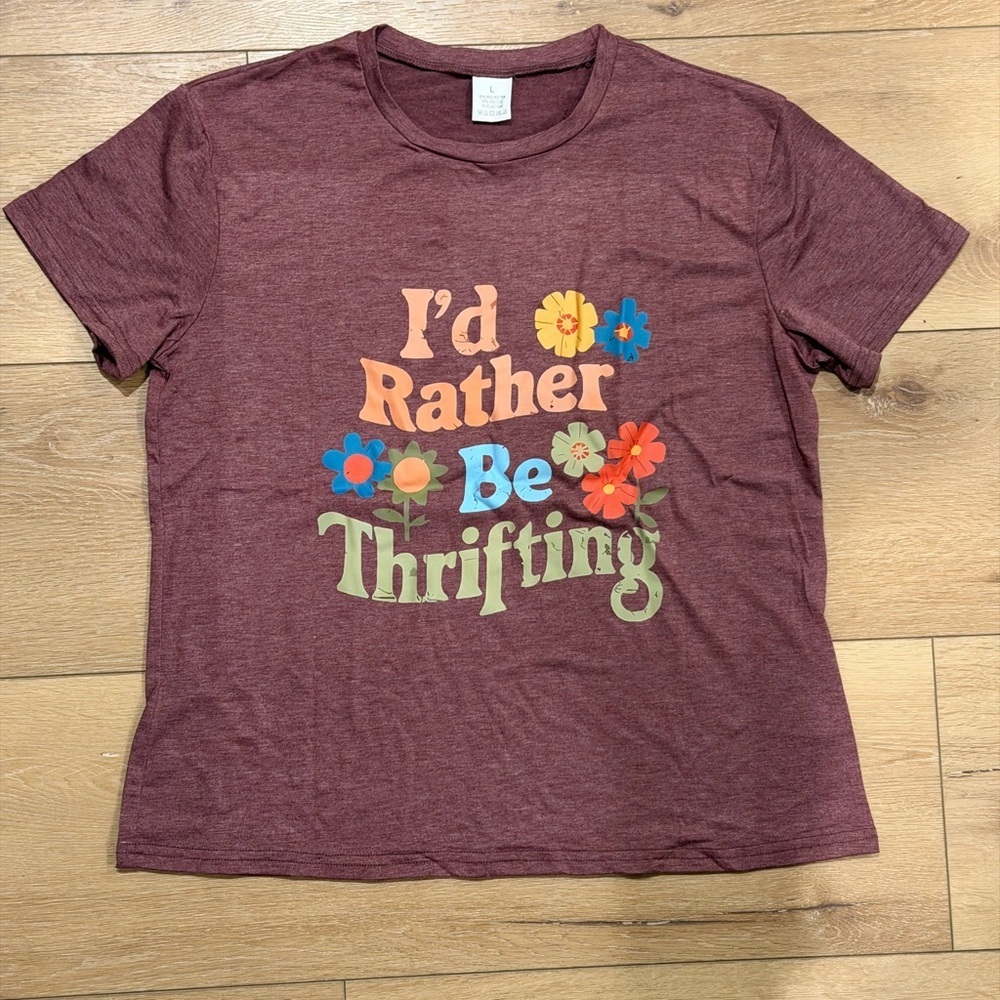 I’d Rather Be Thrifting Graphic Tee – Unisex Large – NWT - Picture 6 of 8